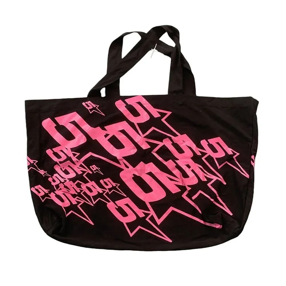 Sp5der Oversized Tote Bag Black Pink | Spider Worldwide